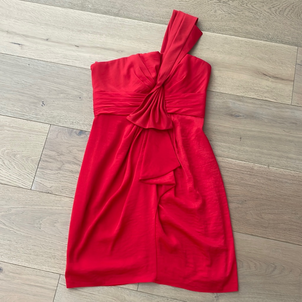 Red Bcbgmaxazria Cocktail Dress.